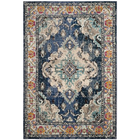 Safavieh Monaco Medium Rectangle Area Rug Navy & Light Blue - 6 ft.-7 in. x 9 ft.-2 in. MNC243N-6